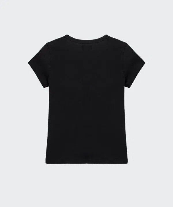 Футболка с круглым вырезом, Slim, Musinsa Standard, черный — фото 4