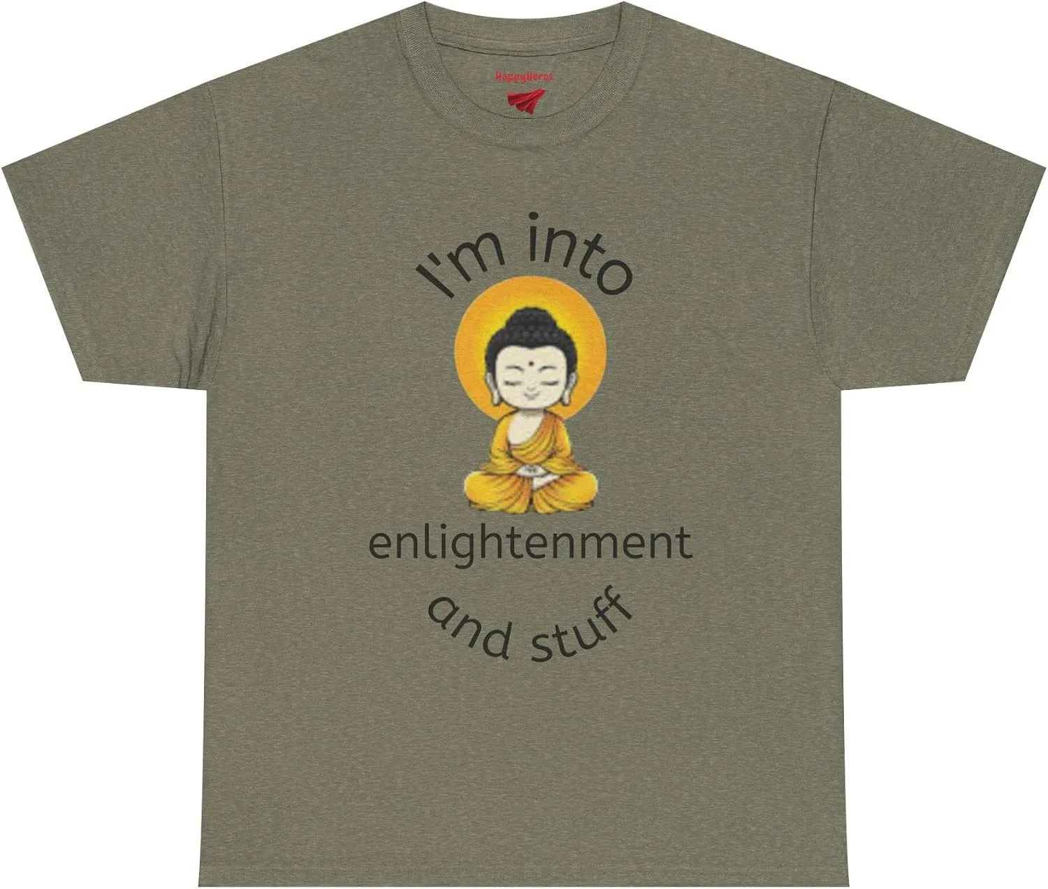Женская футболка с принтом I'm into Enlightenment, Heather Military Green