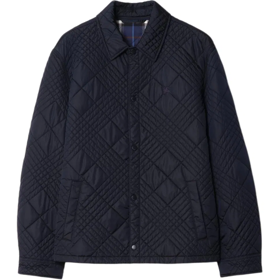 Мужской пуховик с высоким воротом Burberry, Marine Blue