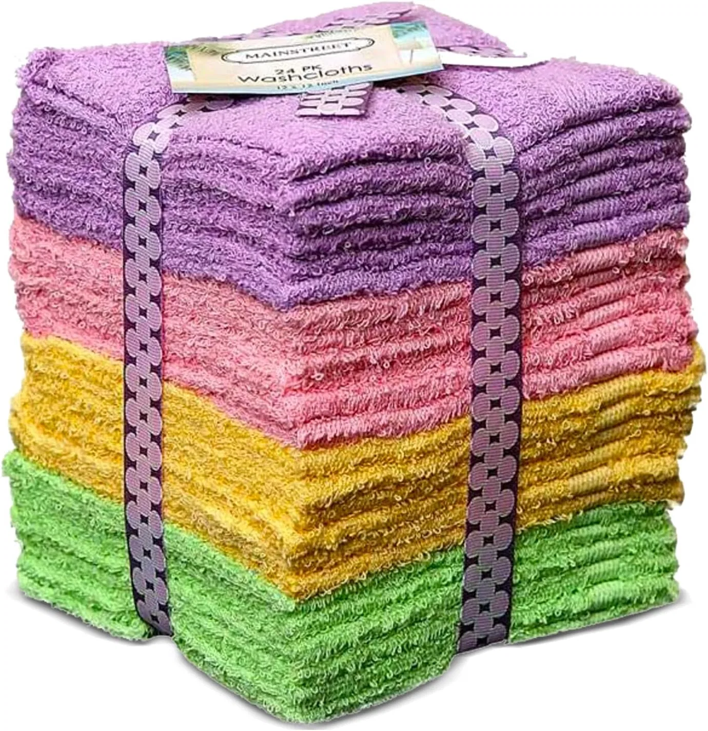Мочалка для лица 30,5x30,5 см, 66 шт, Groko Textiles, ассорти