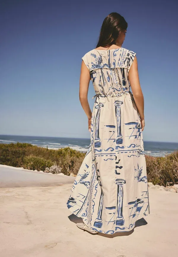 Платье летнее из лиоцелла Petite fit - tie side midi summer dress - maxi dress Next Print