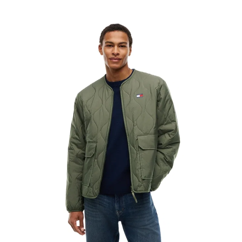 Мужская куртка-пуховик с воротником-стойкой Army Green M04 Tommy Hilfiger
