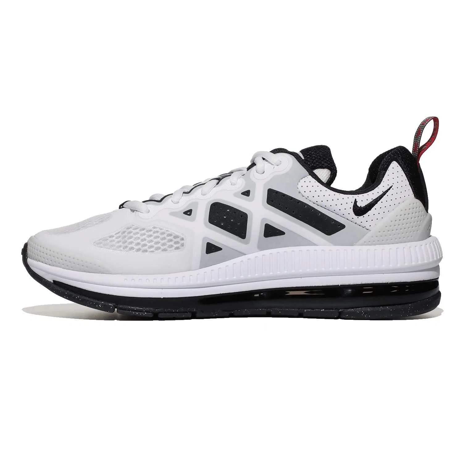 Детские спортивные кроссовки для мальчиков с шнуровкой Air Max Genome NIKE, White Black Photon Dust Very Berry — фото 2