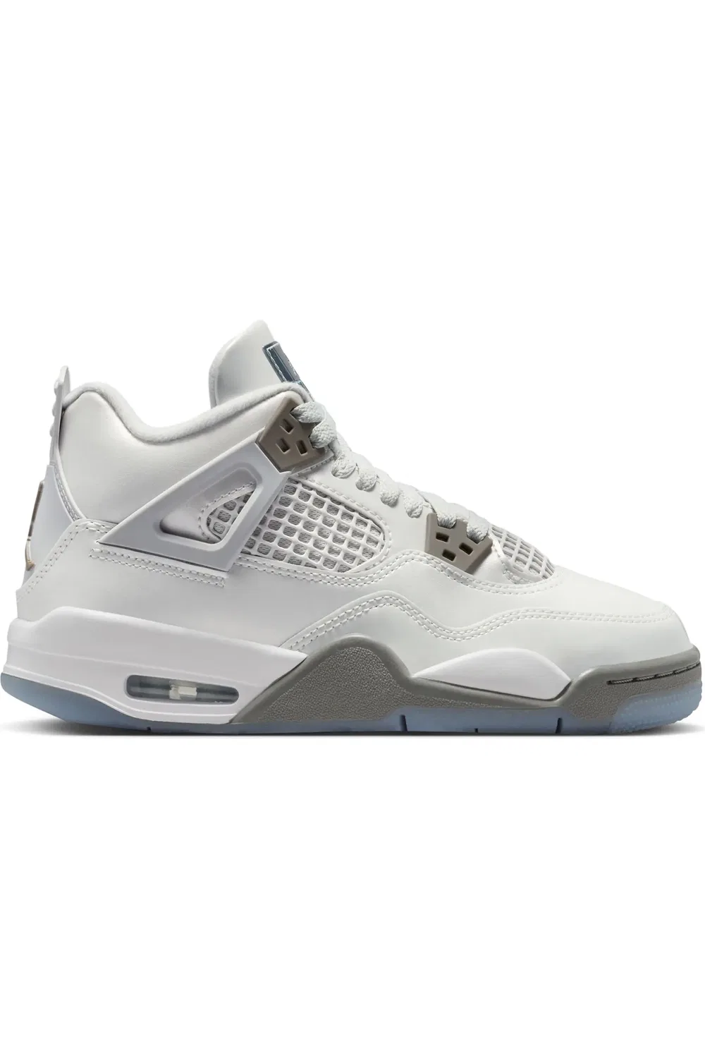 Детские кроссовки ретро-баскетбольные Air Jordan 4 Retro, белый/серый/синий — фото 2