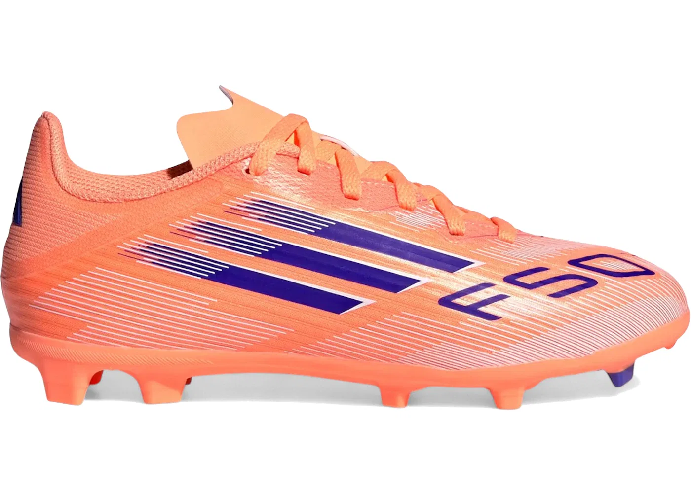 Детские бутсы F50 League FG/MG Adidas, Beam Orange/Lucid Blue/Cloud White