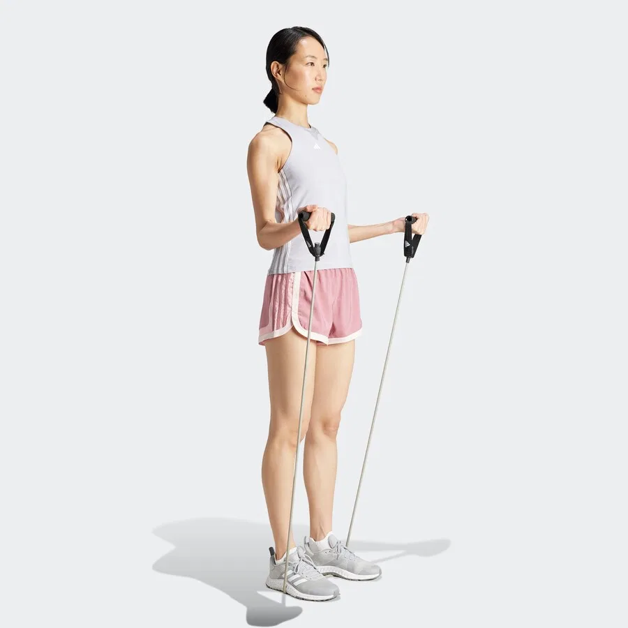 Спортивная футболка ADIDAS PERFORMANCE 'Essentials' светло-серого цвета — фото 4