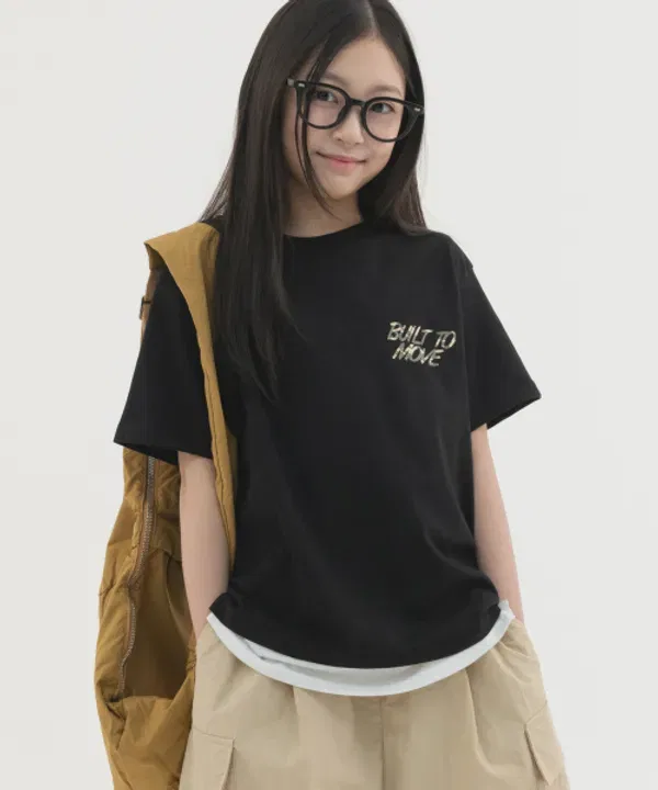 Футболка с камуфляжным принтом, Cool Cotton, Pianer Kids, черный — фото 4
