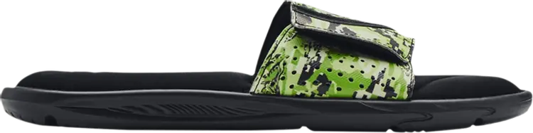 

Сандалии Under Armour Ignite 6 Graphic Strap Slide Black Green Citrine Camo, черный