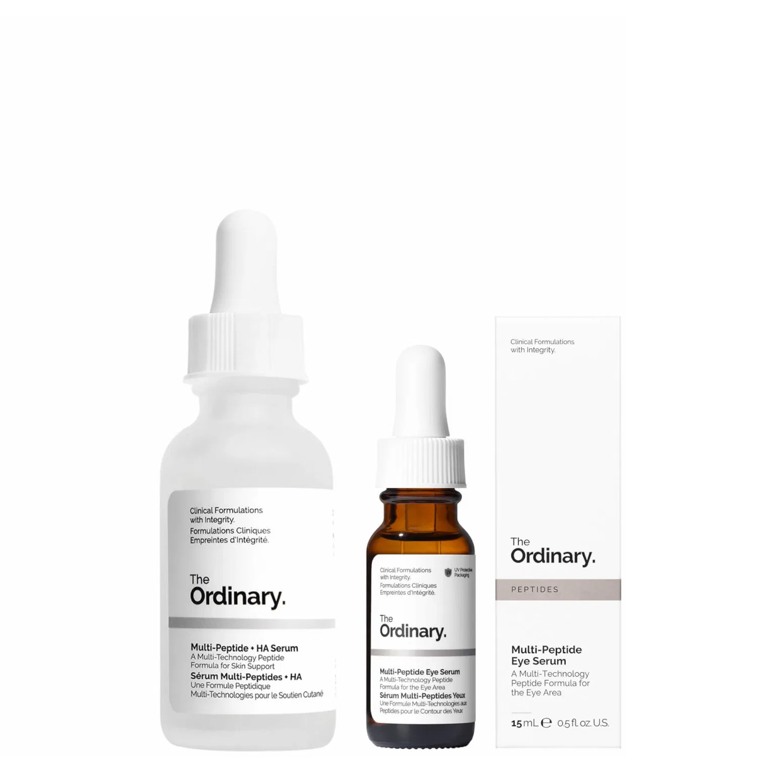 Набор сывороток для глаз и лица с пептидами и гиалуроновой кислотой Multi-Peptide Eye Serum and HA Duo The Ordinary
