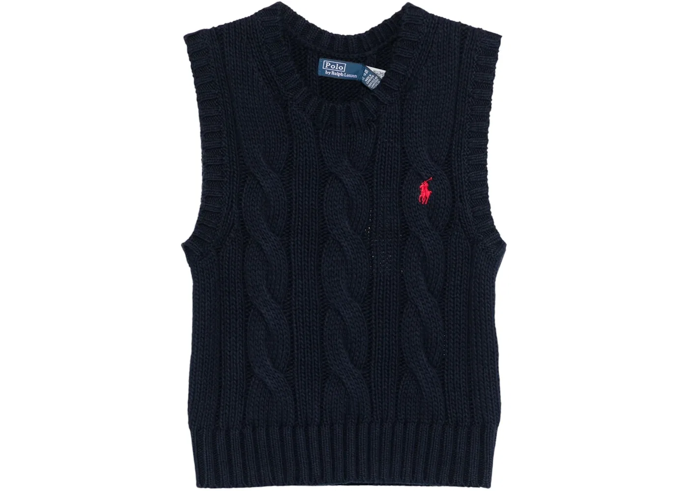 Женский свитер без рукавов с арановым узором Polo Ralph Lauren, цвет Hunter Navy