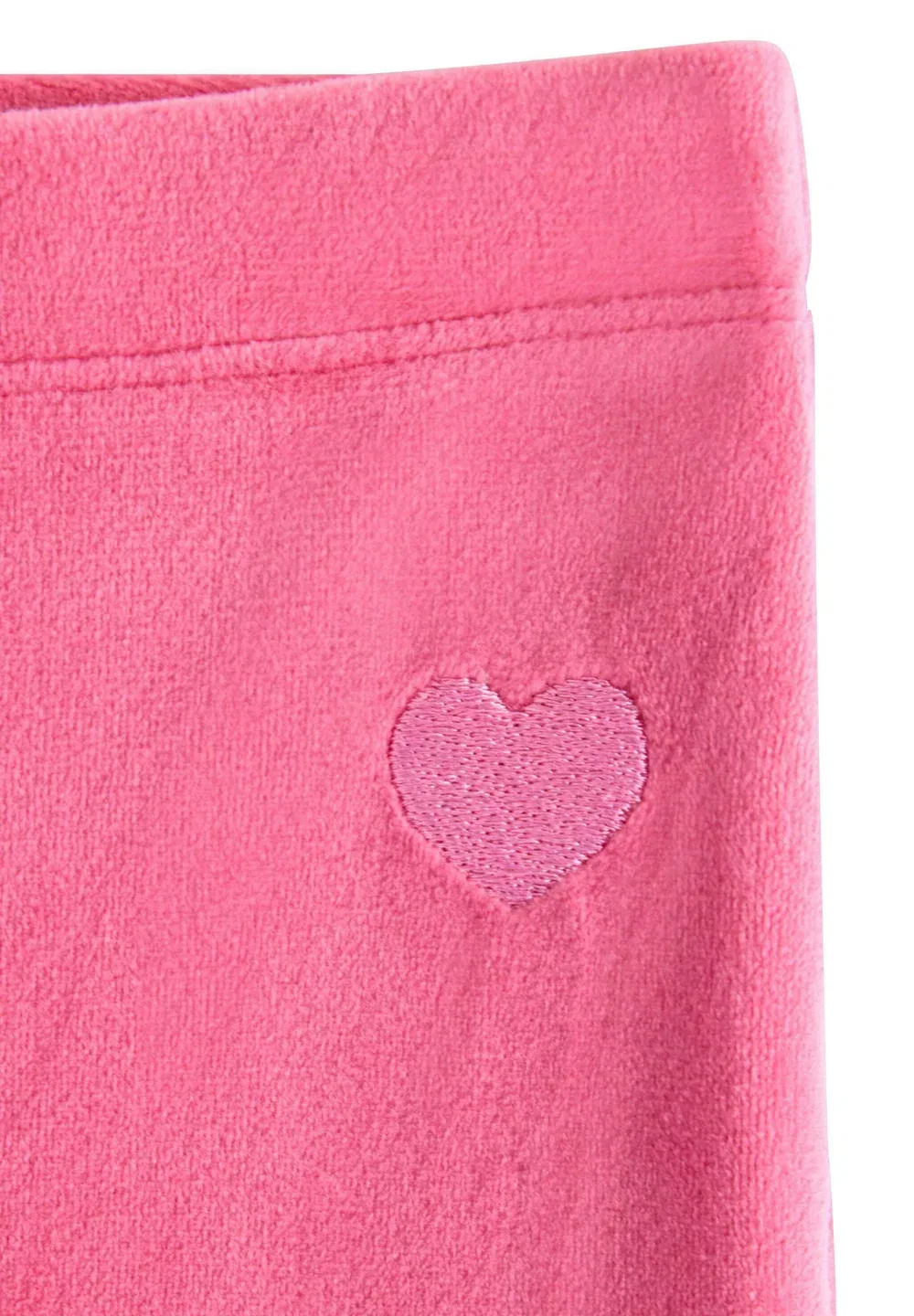 Однотонные расклешенные леггинсы из велюра - брюки Lindex, Pink — фото 4