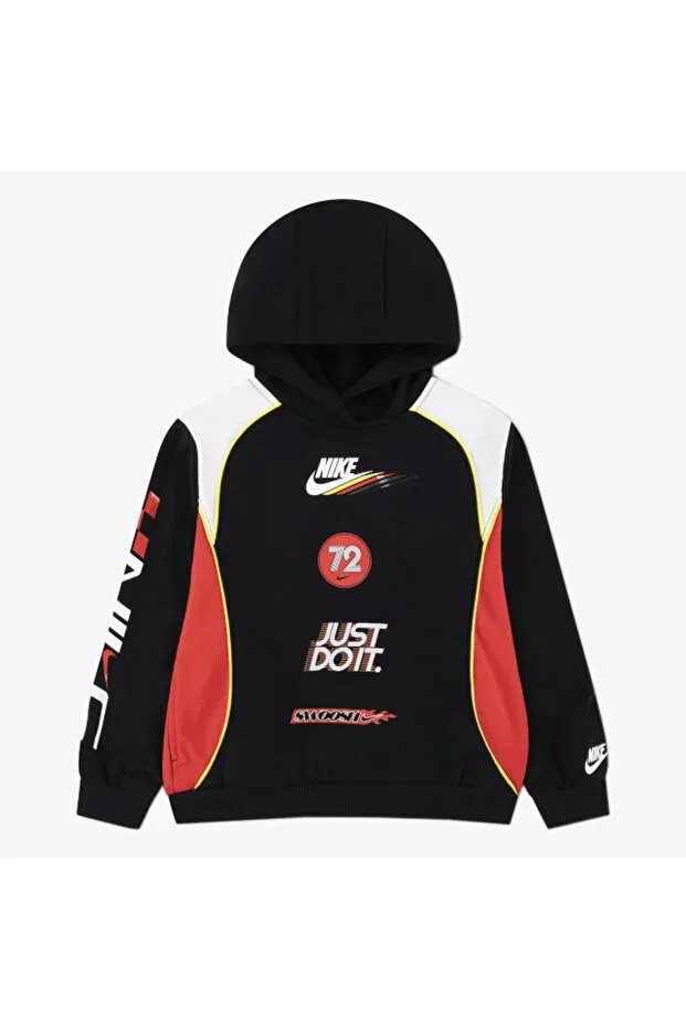Детское худи для девочек с принтом Victory Lap Nike, Black