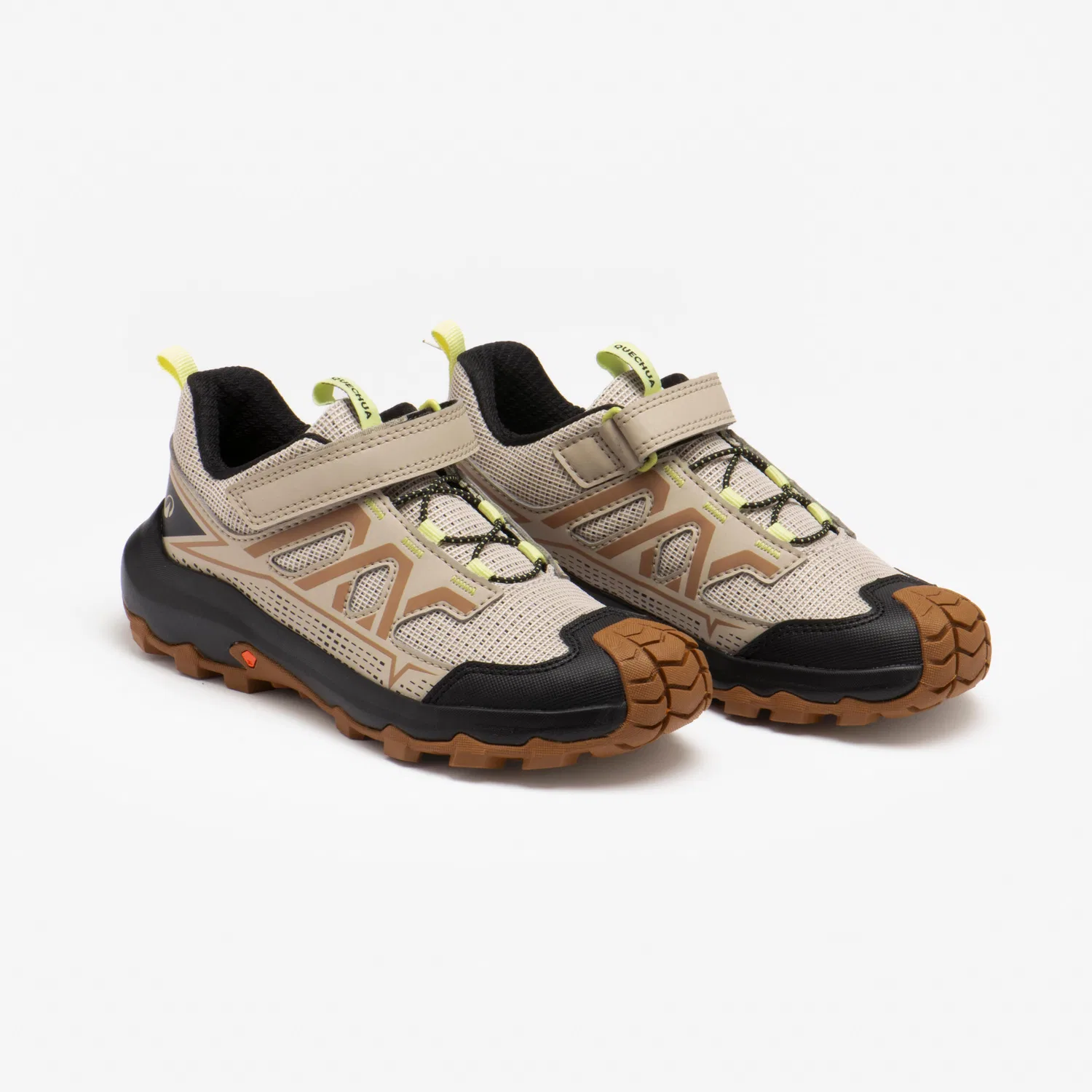Детские походные ботинки с липучкой Crossrock Quechua, Perlbeige Mondbeige — фото 2