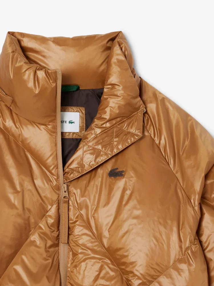 Пуховик LACOSTE BF8416 AIL, глянцевый, темно-синий — фото 3