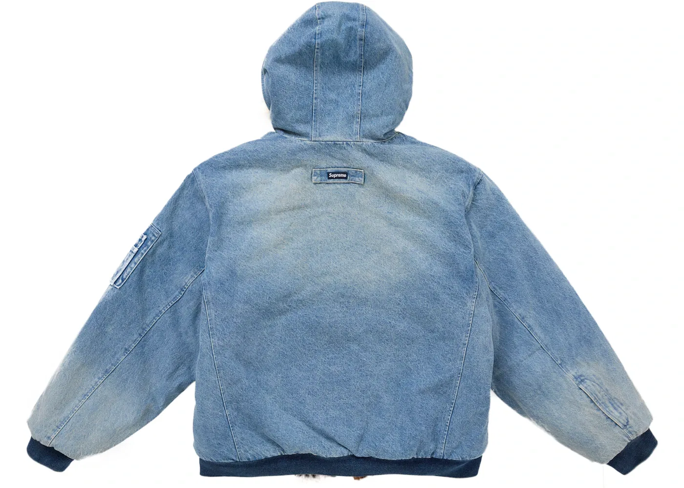 Мужская куртка двусторонняя из искусственного меха с капюшоном Supreme Jacket, Blue — фото 3