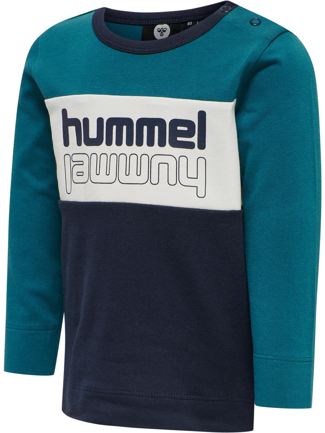 Детская футболка с длинным рукавом Hmlbolt Hummel, BLAU / Himmelblau / Helles Preußischblau — фото 4