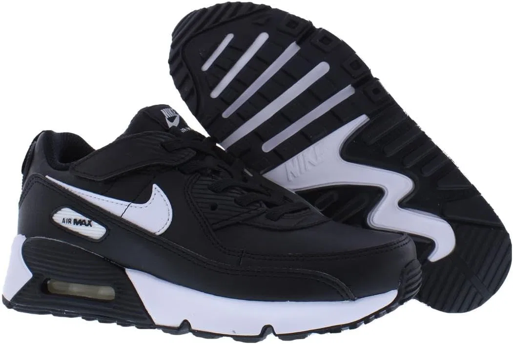 Детские кроссовки для девочек Nike Air Max 90 EasyOn Nike, Black/Black/White — фото 2