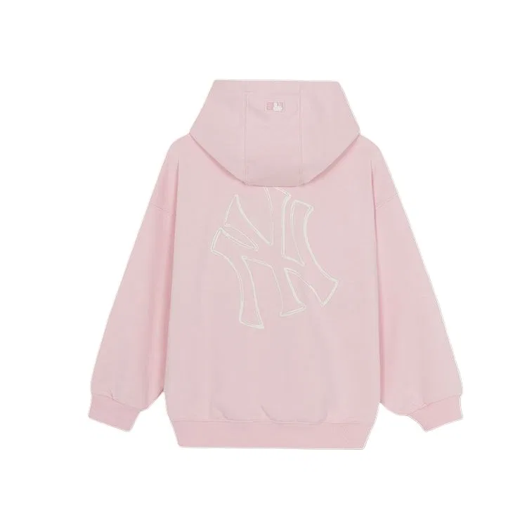 Детский свитшот с капюшоном тонкий Light Pink MLB KIDS — фото 3