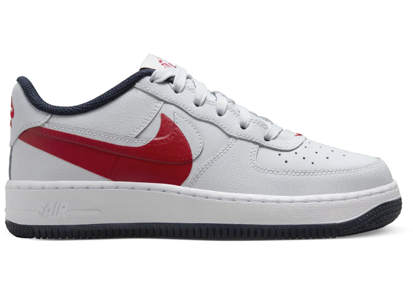 Детские кроссовки Nike Air Force 1 Low LV8 4 Nike, Pure Platinum/University Red/Obsidian/Pure Platinum