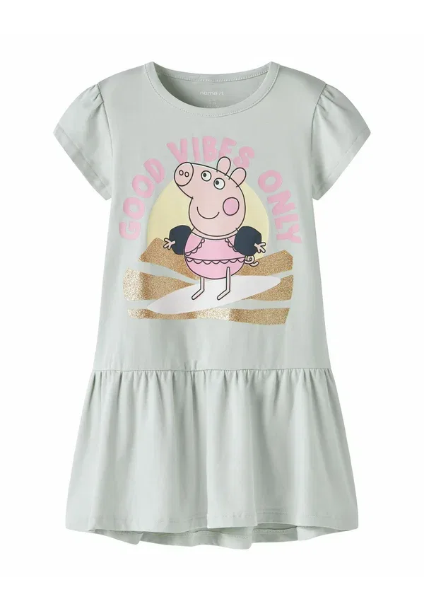 Платье с принтом Peppa Pig Name It, pale aqua, бирюзовый
