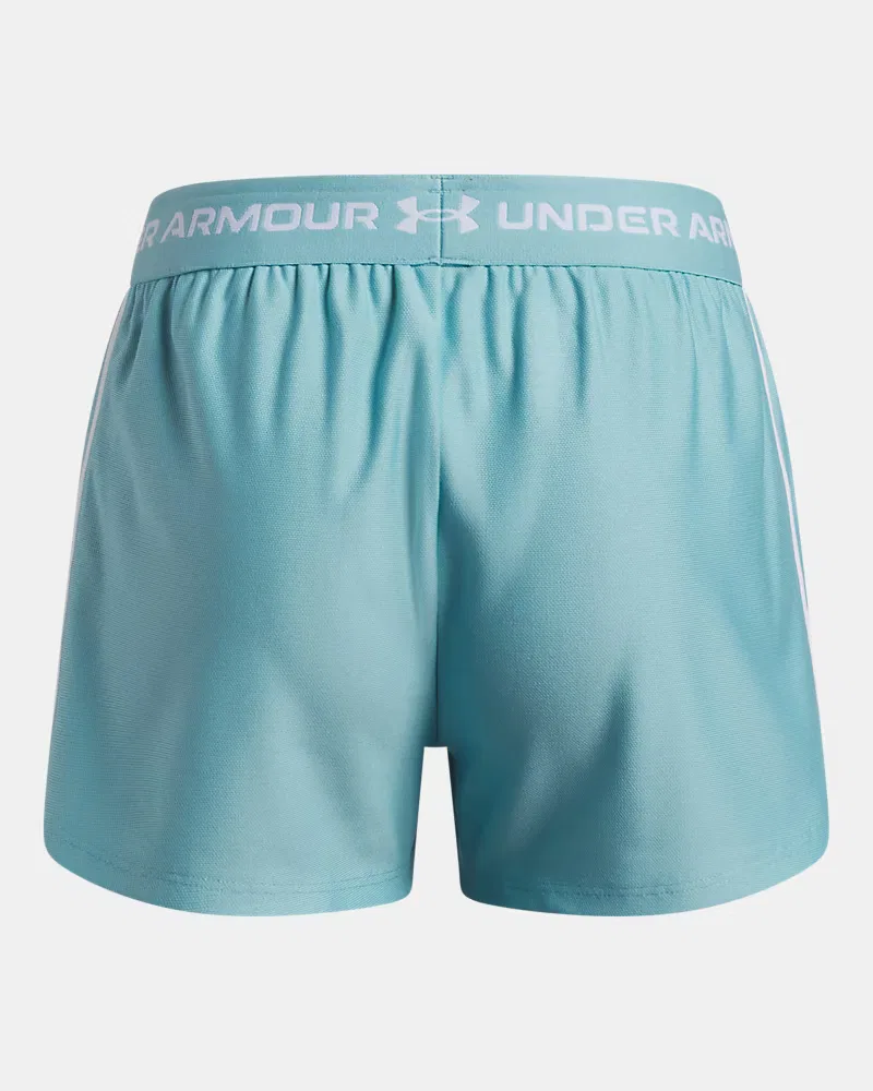 Детские шорты быстросохнущие из переработанного полиэстера UA Tech Play Up UnderArmour, Blue Haze/White — фото 2