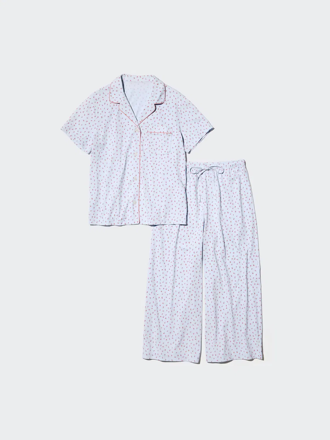 Хлопковая пижама Uniqlo airism, дышащая, кремовый — фото 3