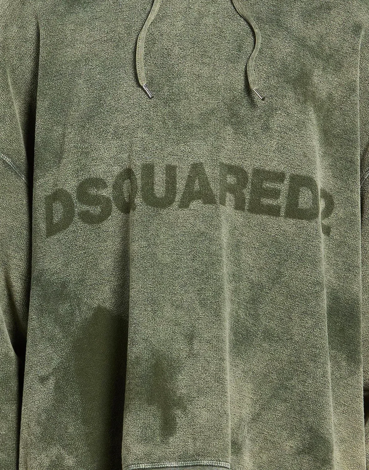 Мужская толстовка с капюшоном из французского терри Dsquared2, темно-зеленый — фото 4