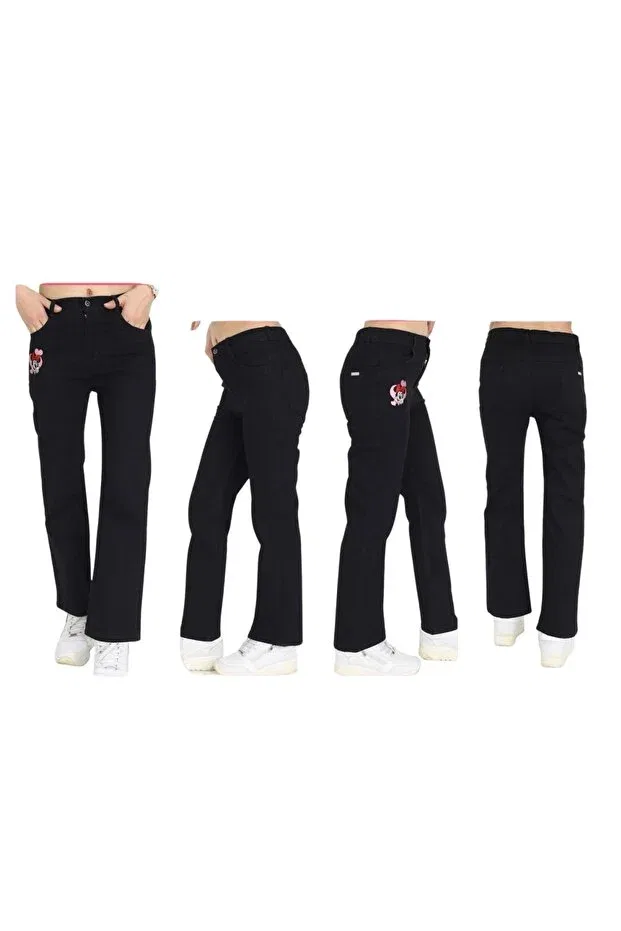 Детские джинсы для девочек свободного кроя Crassi, Black — фото 2
