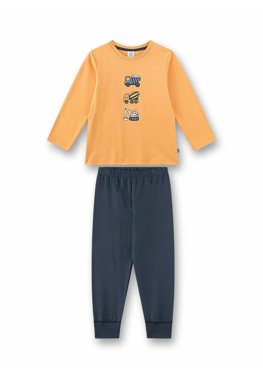 Schlafanzug baustellen-fahrzeuge set - пижамный комплект Sanetta, Orange