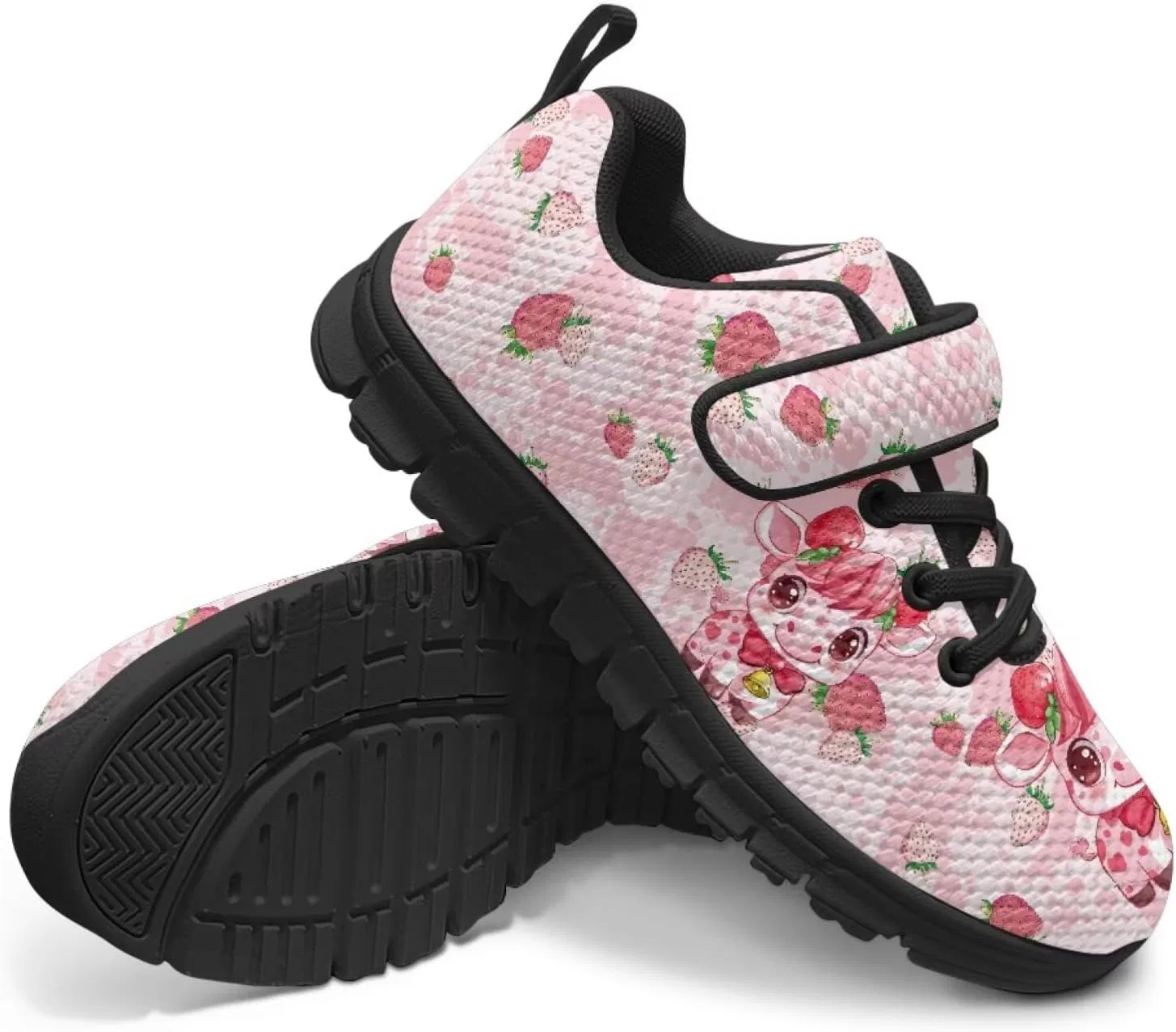 Детские кроссовки с рождественским принтом Christmas Shoes для мальчиков и девочек Pointodoor, Cartoon Cow Strawberry — фото 4