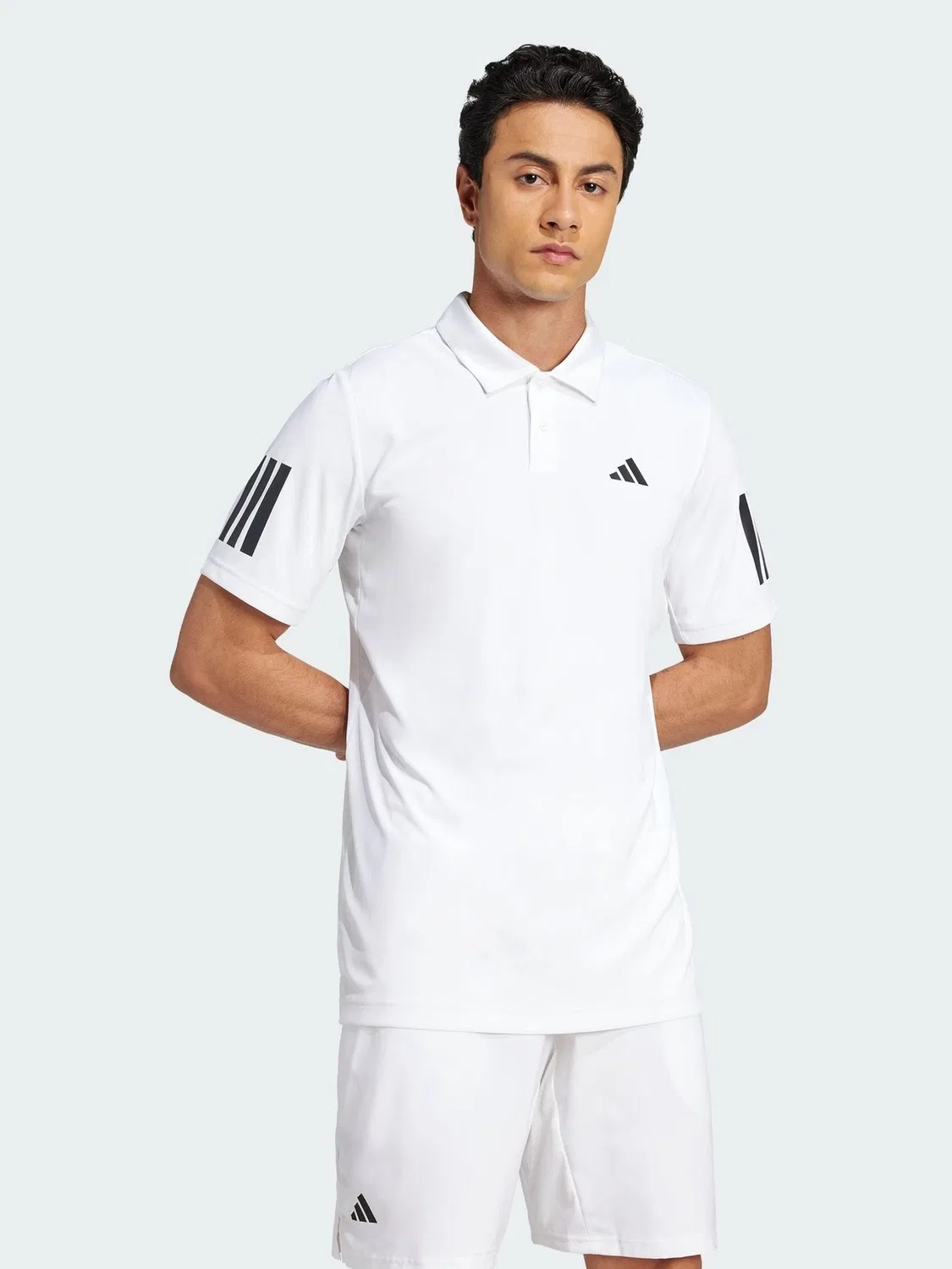 Поло теннисное Club Tennis 3-Stripes adidas, белый