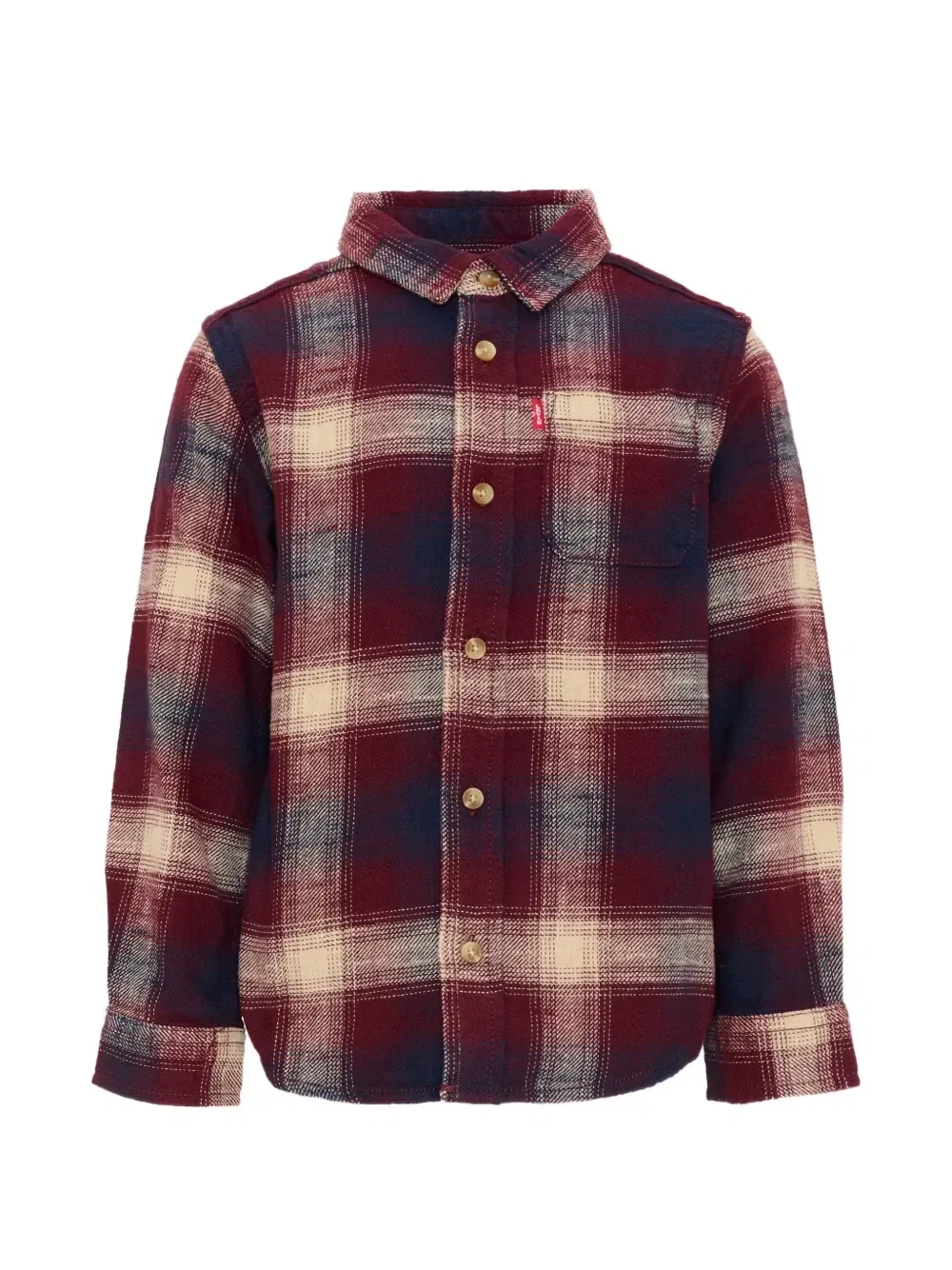 Рубашка фланелевая в клетку Levi's Kids, красный