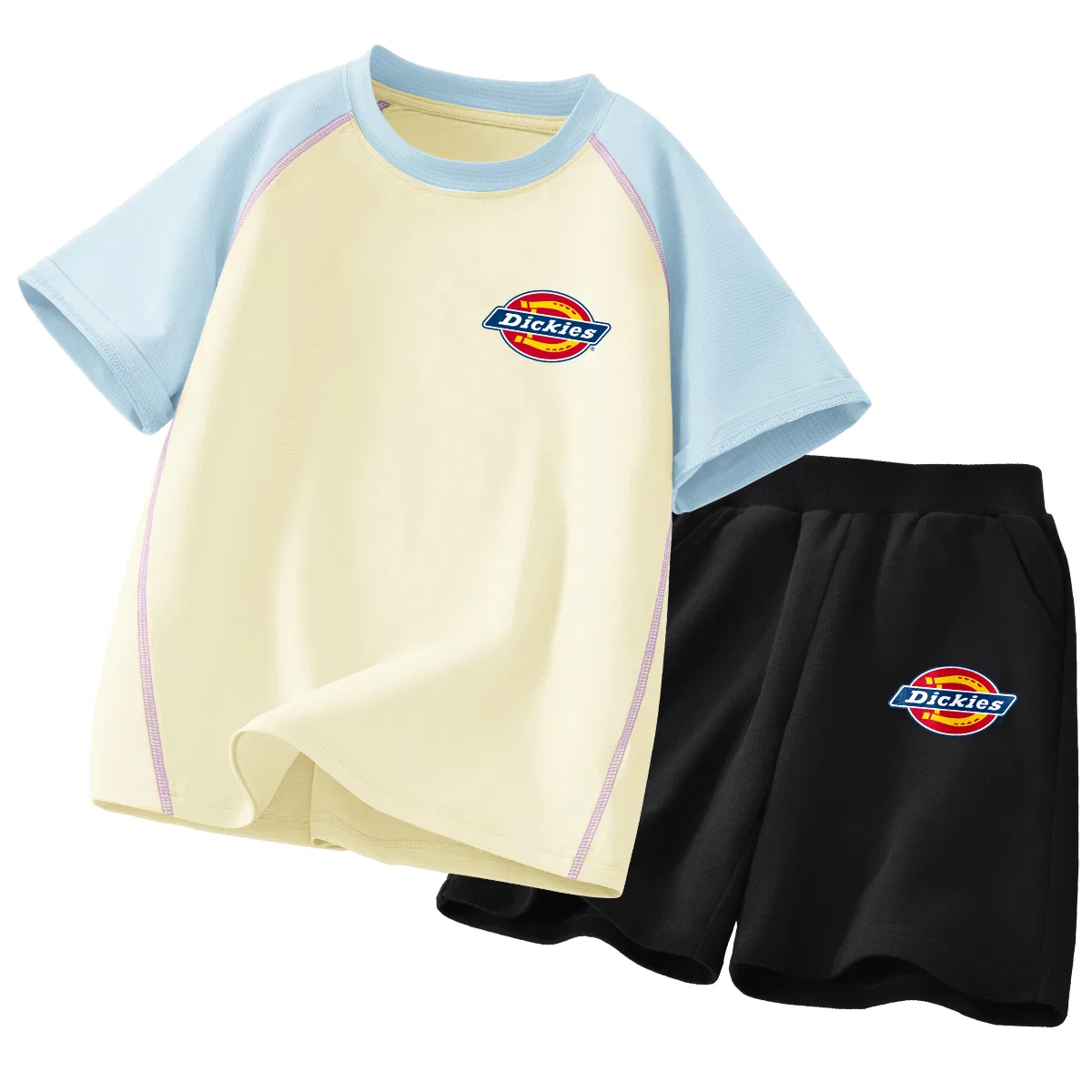 Детский спортивный комплект с принтом Silicone Logo K Blue Yellow+Logo K Black Dickies, Silicone Logo K Blue Yellow+Logo K Black