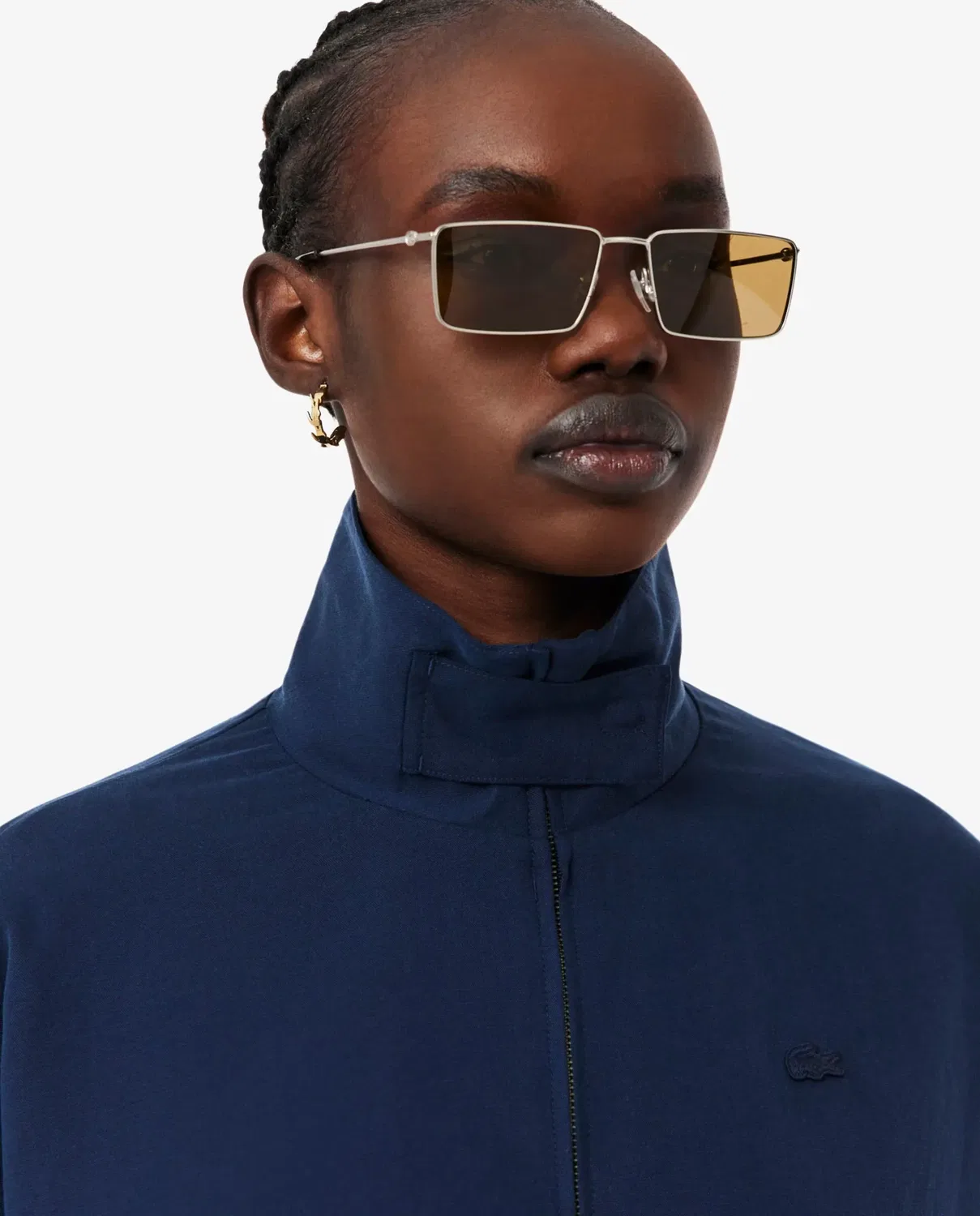 Куртка Lacoste оверсайз Azul Marino из льна с лиоцеллом — фото 3