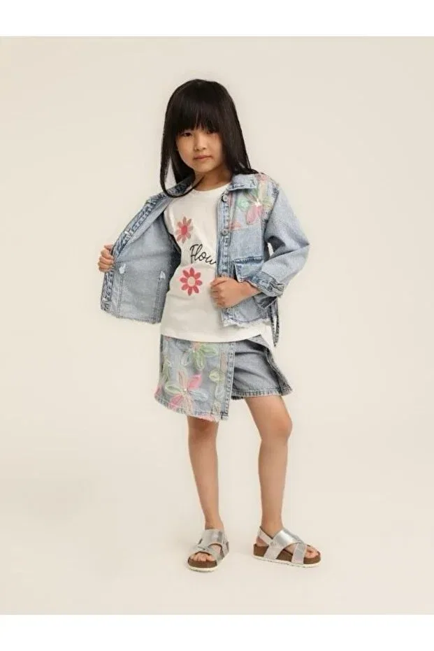 Детская футболка для девочек хлопковая Zekids, White