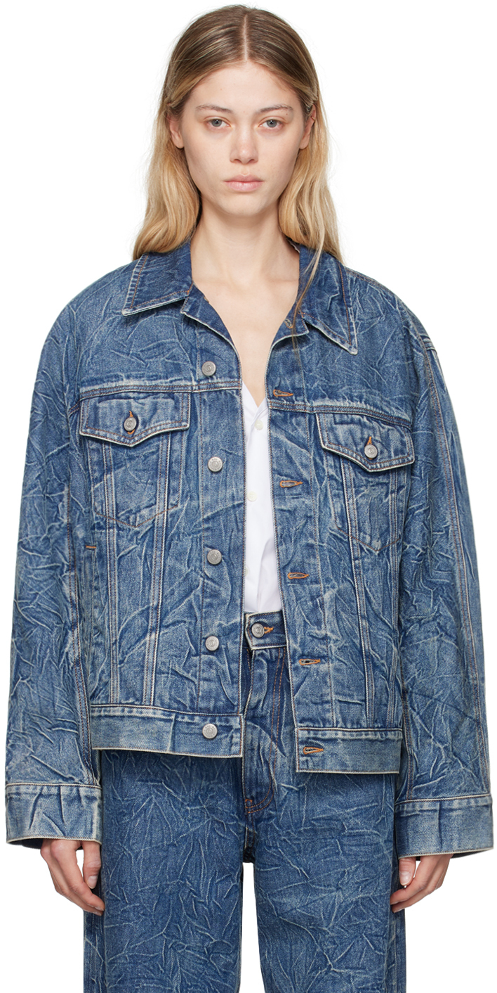 

Куртка из мятого денима MM6 Maison Margiela