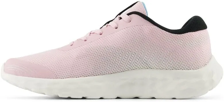 Детские кроссовки для девочек с шнуровкой 520 V8 New Balance, Mid Century Pink/Team Sky Blue/Black — фото 2