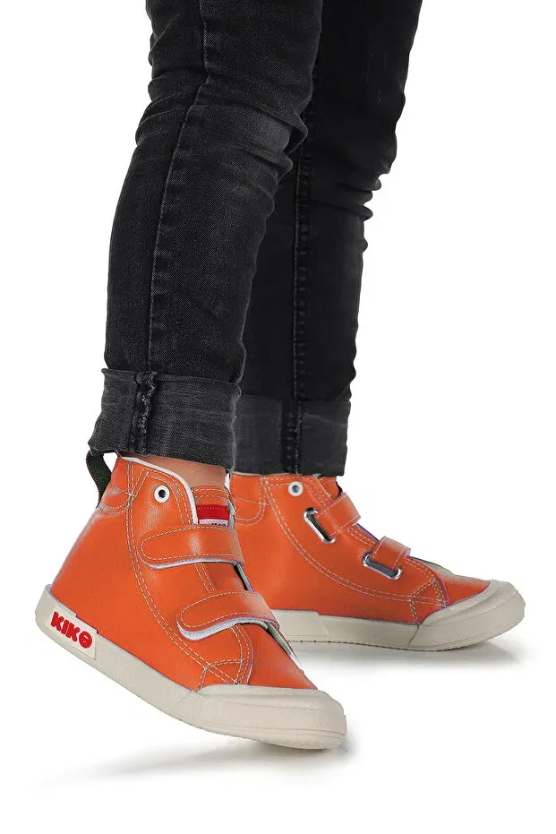 Детские ботинки для мальчиков на липучке Garf daily velcro baby boy boots shoes Kiko Kids, Orange — фото 3