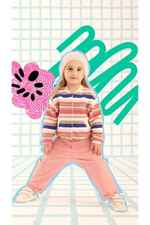 Детский кардиган для девочек с принтом Patique Kids, Pink — фото 2