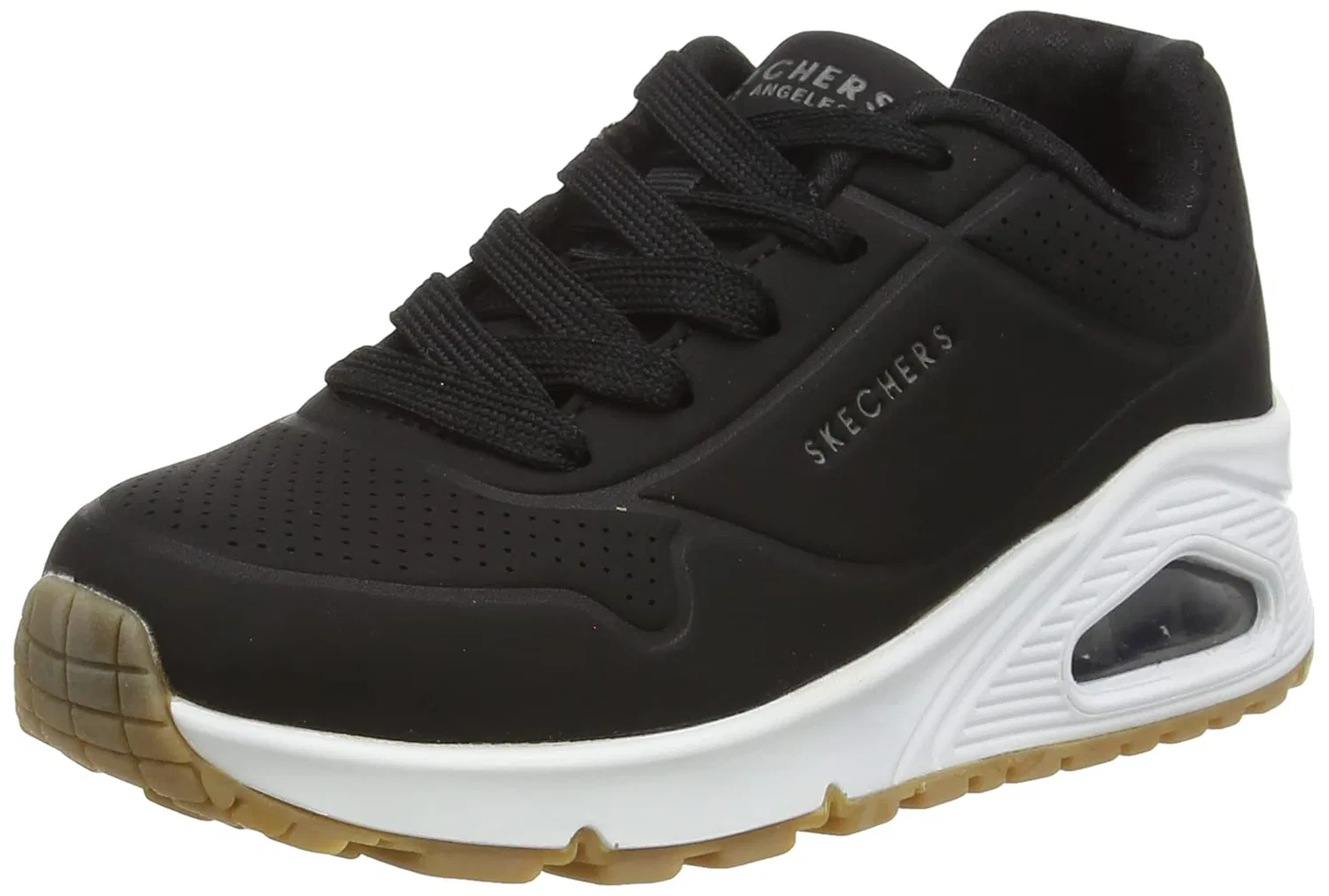 Детские кроссовки для девочек Uno Stand On Air Skechers, Black Pu Trim