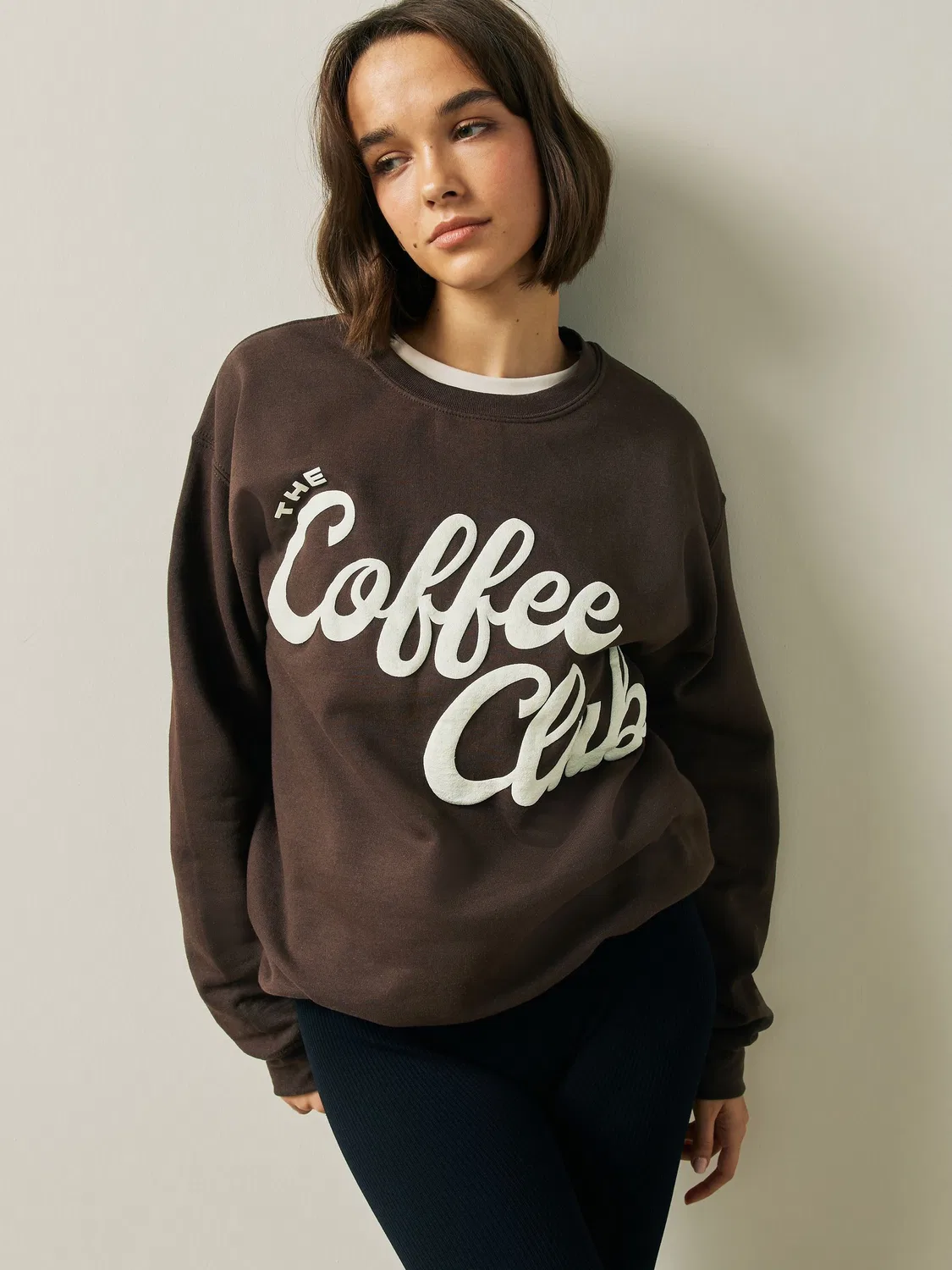Свитшот с принтом Coffee Club Next, шоколадный