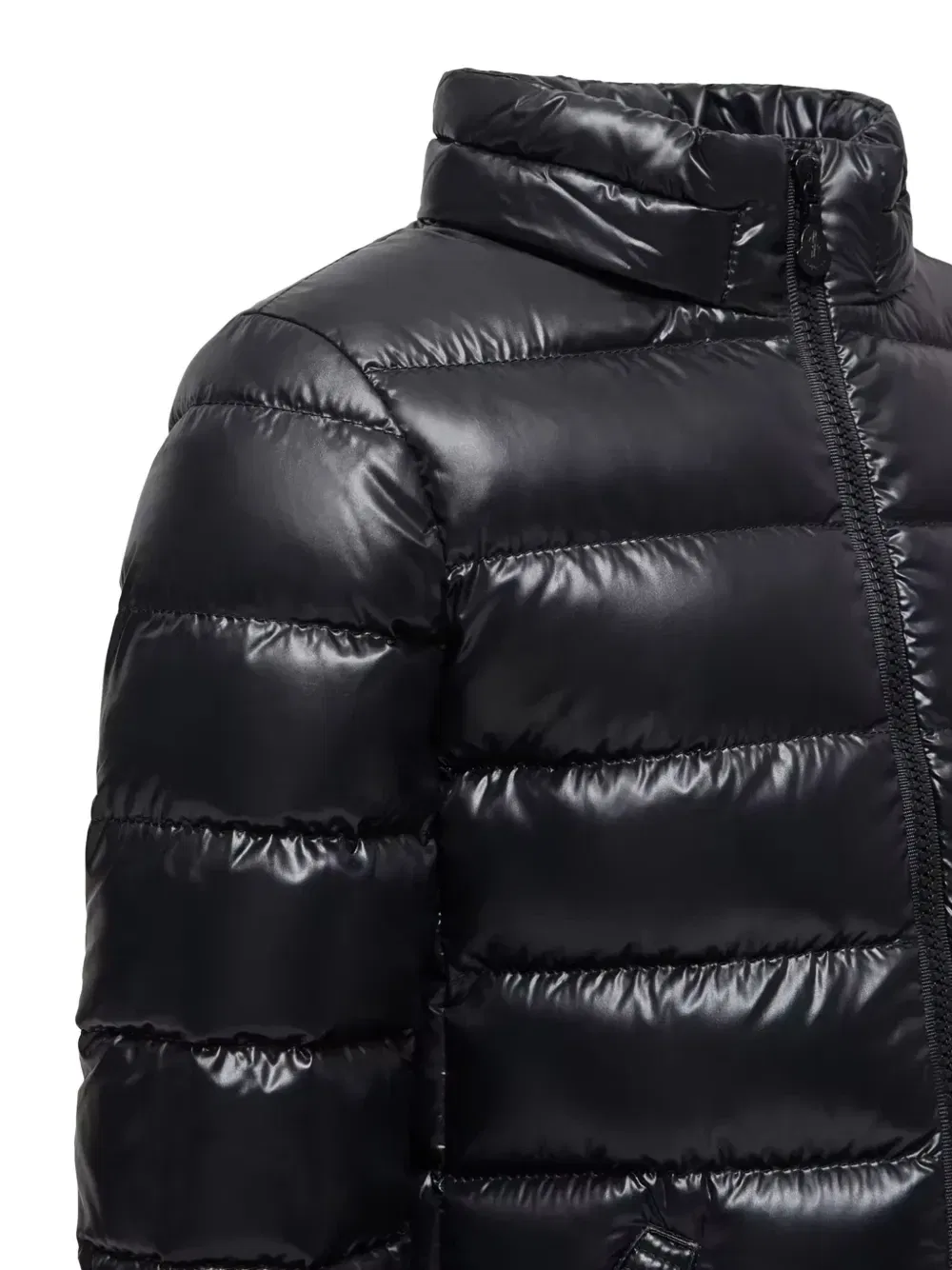 Стеганое пальто с капюшоном Moka Moncler Enfant, черный — фото 3