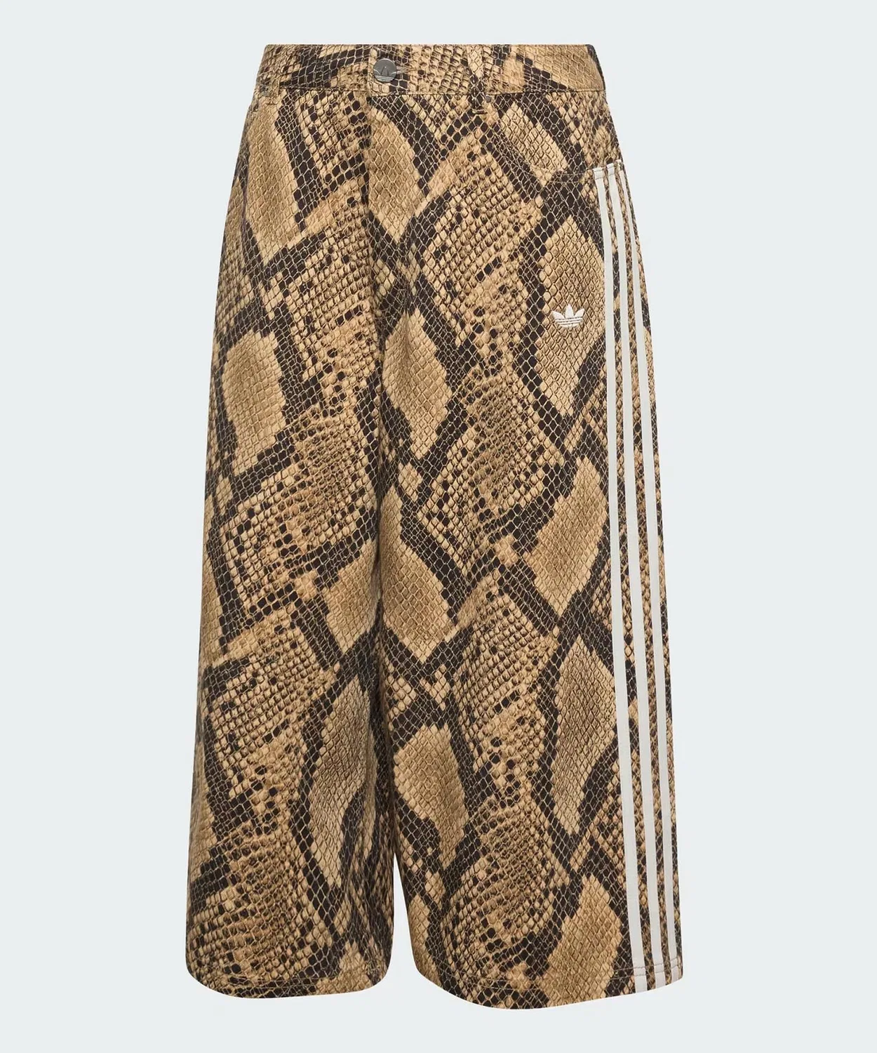 Женские шорты-бермуды с принтом SNAKE PRINT DENIM BERMUDA Adidas Originals, Earth Straight/Aurora Coffee