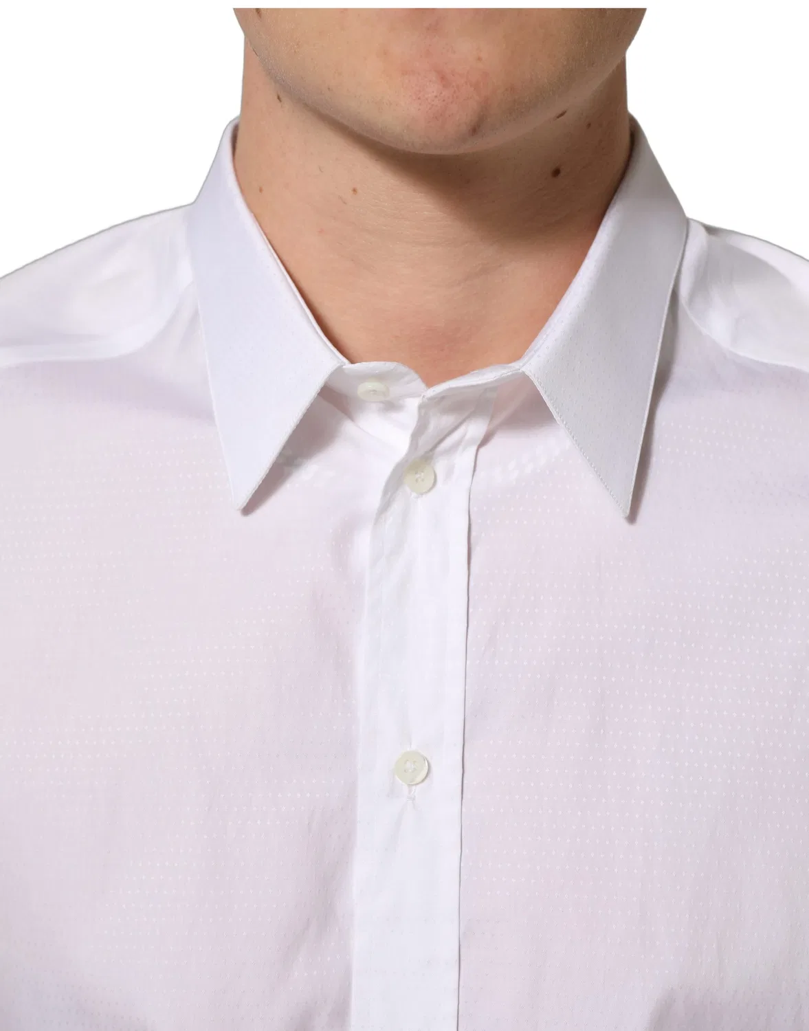 Мужская рубашка классическая с длинным рукавом Dolce & Gabbana, White — фото 3