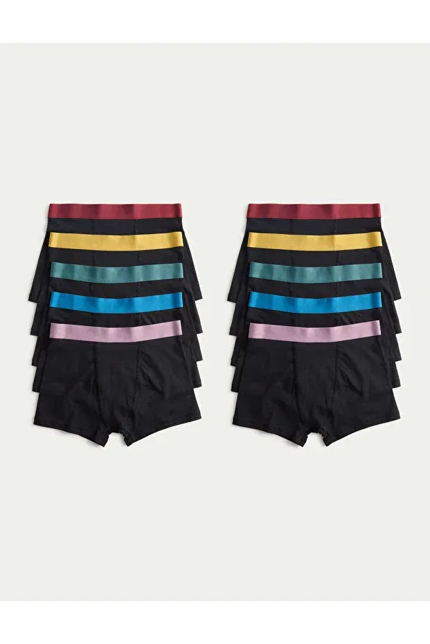 Детский комплект боксеров для девочек хлопковый Marks & Spencer, Black Mix