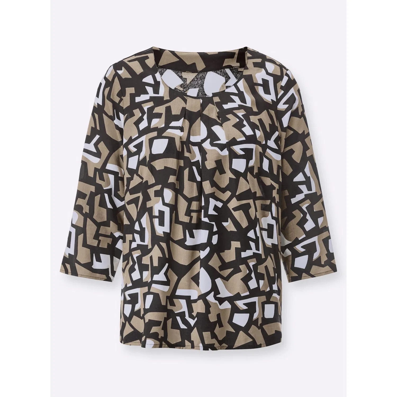 Женская блуза с принтом creation L, Beige/Black/Pattern — фото 4