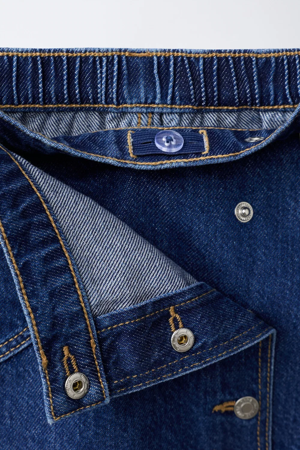 Джинсовая юбка с карманом в форме сердца ZARA, Blue — фото 4