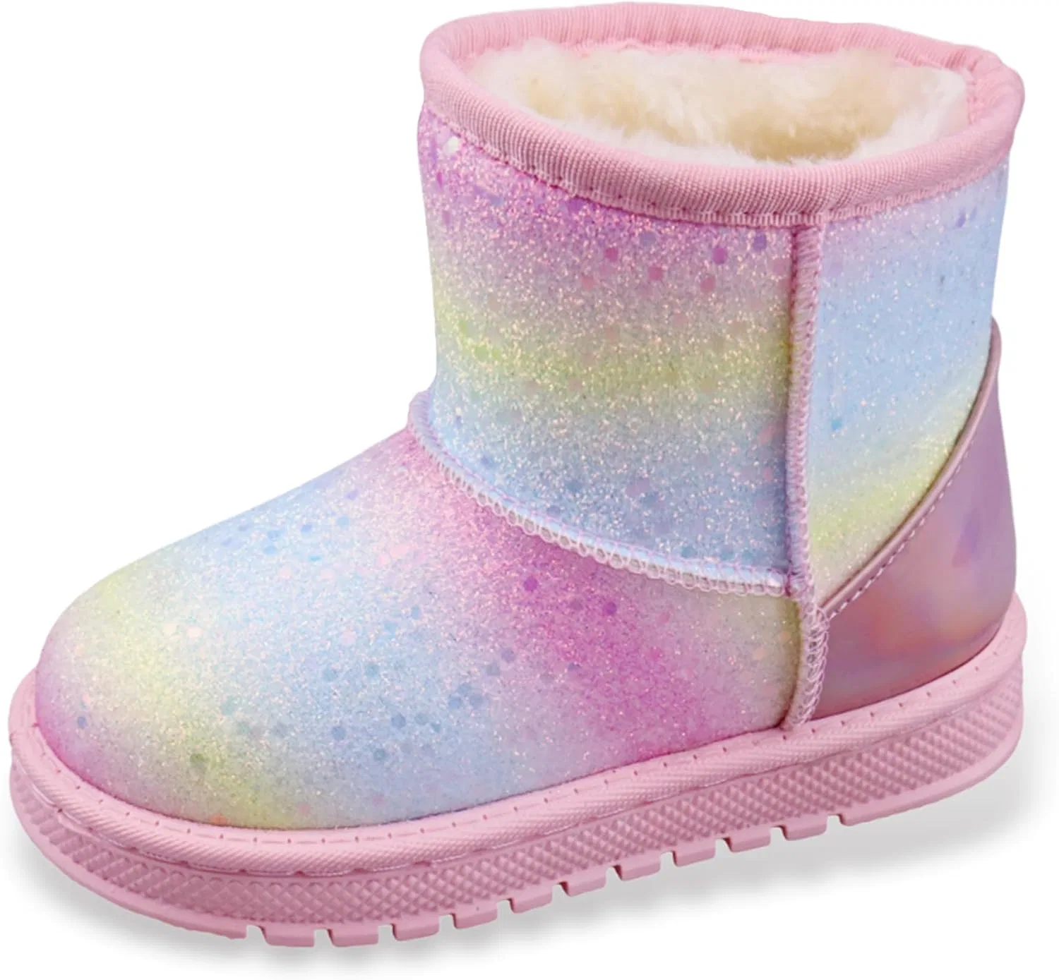 Детские сапоги для девочек с блестками и пайетками Snow Boots Elcssuy, Rainbow Sequins