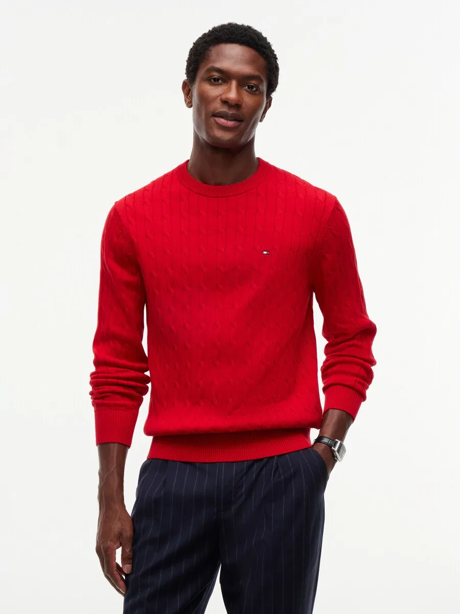 Свитер TOMMY HILFIGER 'CLASSIC' красного цвета — фото 2