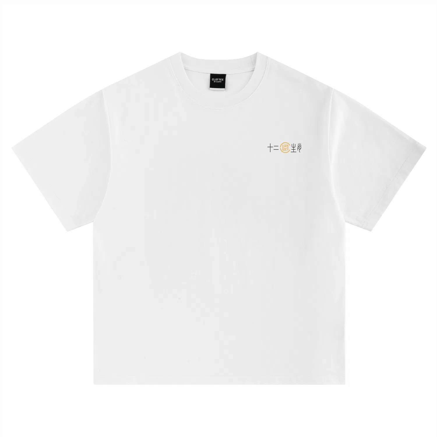 Детская футболка хлопковая с круглым вырезом CLOT, White (320g Heavyweight 100% Cotton) — фото 4